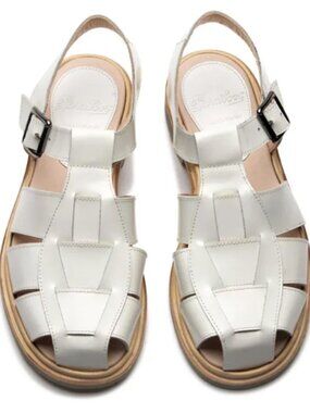 Paraboot Iberis Gloss Sandals | White Size UK 4